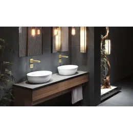 Timo. Смеситель для раковины встроенный, сенсорный Selene 2073/17SM Золото матовое