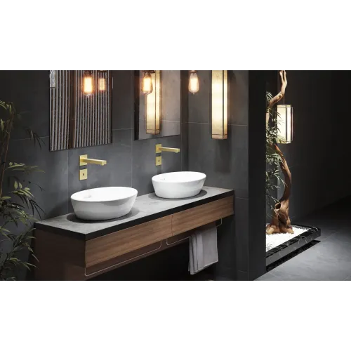 Timo. Смеситель для раковины встроенный, сенсорный Selene 2073/17SM Золото матовое