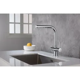 Timo. Смеситель для кухни с подключением фильтра и выдвижной лейкой Saona 2356/00FL Хром
