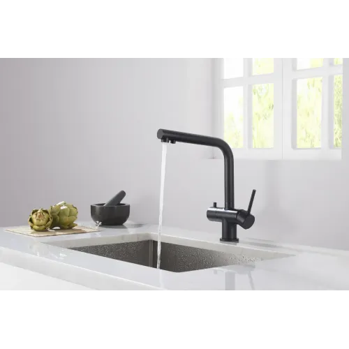 Timo. Смеситель для кухни с подключением фильтра Saona 2396/03F Черный