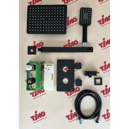 Timo. Душевая система встроенная с термостатом Petruma SX-5059/03SM Черный