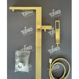 Timo. Смеситель напольный для ванны Selene 2210/17Y-CR Золото матовое