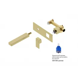 Timo. Смеситель для раковины встроенный Selene 2071/17SM Золото матовое