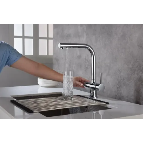 Timo. Смеситель для кухни с подключением фильтра и выдвижной лейкой Saona 2356/00FL Хром