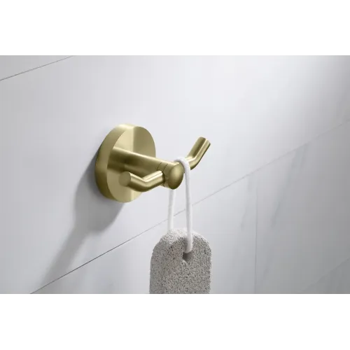 Timo. Крючок двойной Saona 13012/17 Золото матовое