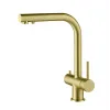 Timo. Смеситель для кухни с подключением фильтра и выдвижной лейкой Saona 2356/17FL Золото матовое