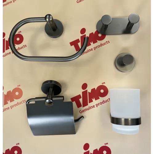 Timo. Вешалка-2 крючка Saona 13014/18 Черное золото