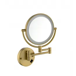 Timo. Зеркало с подсветкой двухстороннее Saona 13376/17 Золото матовое