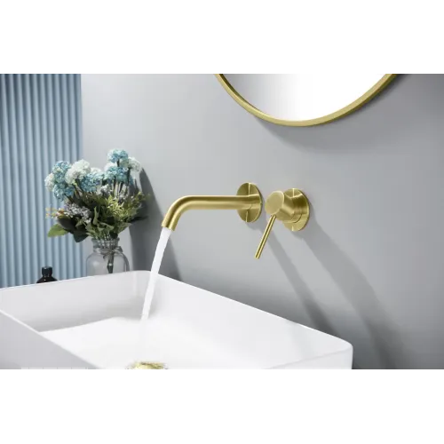 Timo. Смеситель для раковины встроенный Saona 2372/17SM Золото матовое