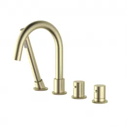 Timo. Смеситель для ванны врезной с термостатом Saona 2330/17Y Золото матовое