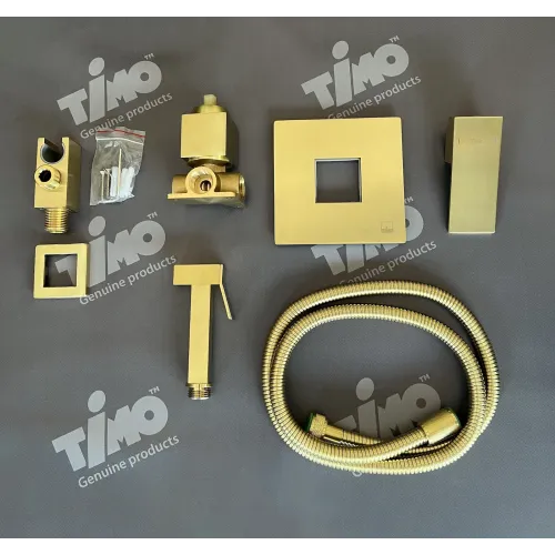 Timo. Смеситель встроенный с гигиеническим душем Selene 2089/17SM Золото матовое