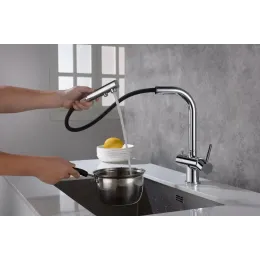 Timo. Смеситель для кухни с подключением фильтра и выдвижной лейкой Saona 2356/00FL Хром