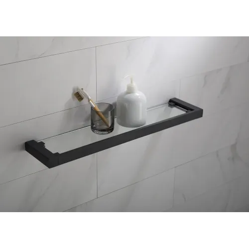 Timo. Полка в ванную стеклянная Selene 14072/03 Черный