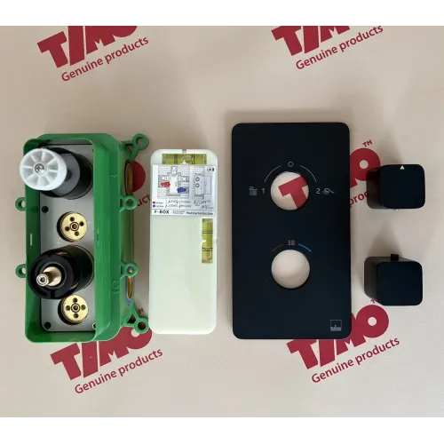 Timo. Душевая система встроенная с термостатом Petruma SX-5059/03SM Черный