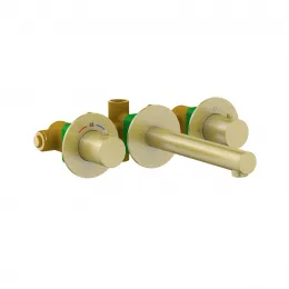 Timo. Смеситель для раковины встроенный с термостатом Saona 2382/17SM Золото матовое