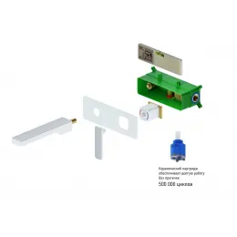 Timo. Смеситель для раковины встроенный Torne 4371/00-16SM Хром-Белый