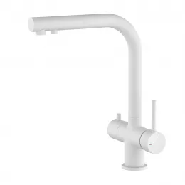 Timo. Смеситель для кухни с подключением фильтра и выдвижной лейкой Saona 2356/16FL Белый матовый