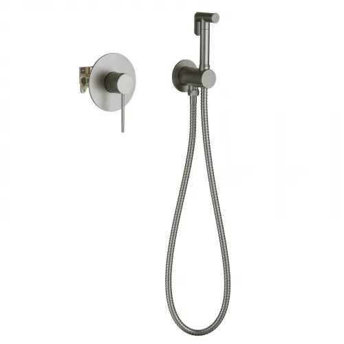 Timo. Смеситель встроенный с гигиеническим душем Saona 2389/18SM Черное золото