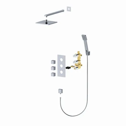 Timo. Душевая система встроенная с термостатом Tetra-Thermo SX-0179/00SM Хром
