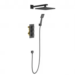 Timo. Душевая система встроенная с термостатом Tetra-Thermo SX-0179/03SM Черный