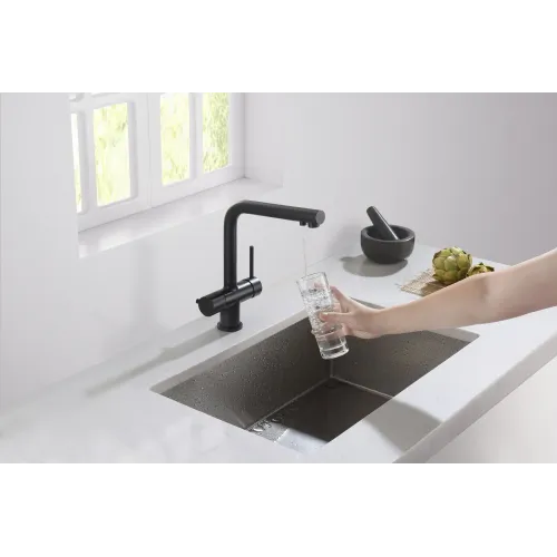 Timo. Смеситель для кухни с подключением фильтра Saona 2396/03F Черный