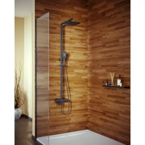 Timo. Душевая система с термостатом Tetra-Thermo SX-0169/03 Черный