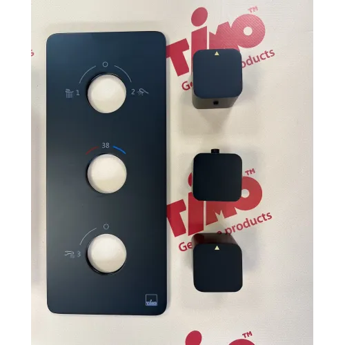 Timo. Душевая система встроенная с термостатом Petruma SX-5049/03SM Черный