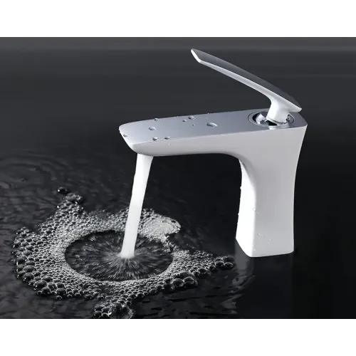 Timo. Смеситель для раковины Helmi 4061/00-16F Хром-Белый