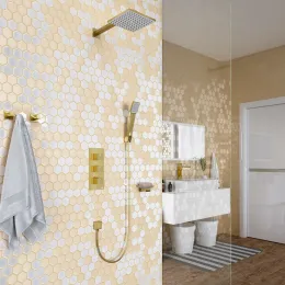 Timo. Душевая система встроенная с термостатом Tetra-Thermo SX-0179/17SM Золото матовое