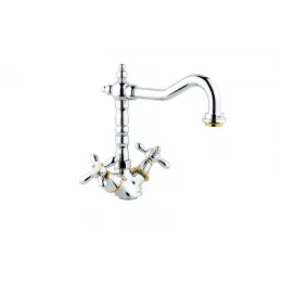 Timo. Смеситель для раковины - кухни Ritz 0143FK Хром-Золото