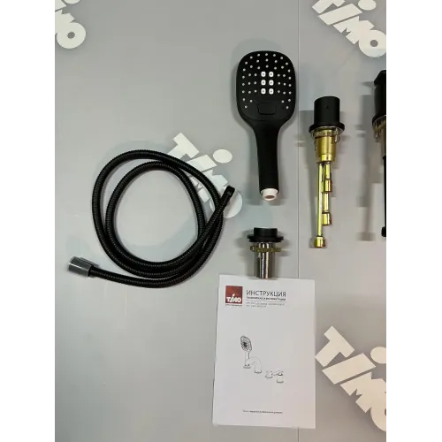 Timo. Смеситель для ванны врезной Helmi 4020/03Y Черный