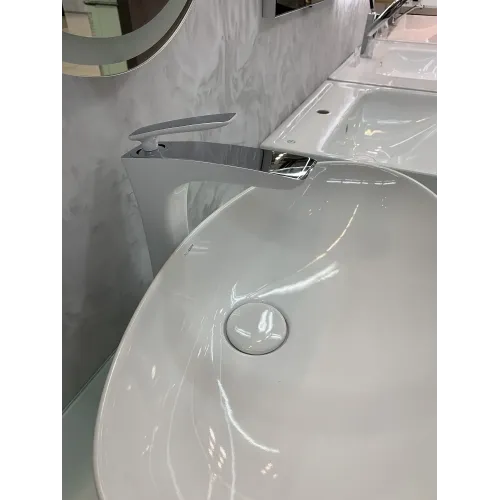 Timo. Смеситель для раковины-чаши Helmi 4011/00-16F Хром-Белый