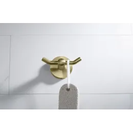 Timo. Крючок двойной Saona 13012/17 Золото матовое