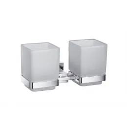 Timo. Стакан двойной для зубных щеток Selene 10034/00 Хром