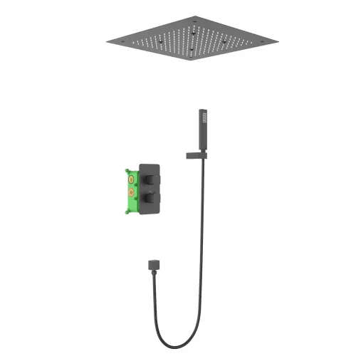 Timo. Душевая система встроенная с термостатом Petruma SX-5029/03SM Черный