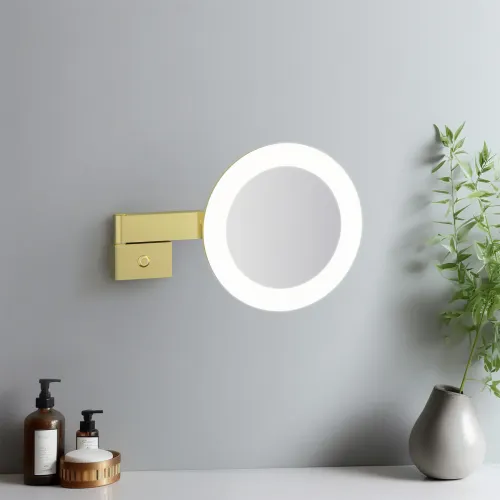 Timo. Зеркало с подсветкой Petruma 15276/17 Золото матовое