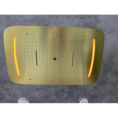 Timo. Душевая система встроенная с термостатом Saona SX-2319/17SM Золото матовое