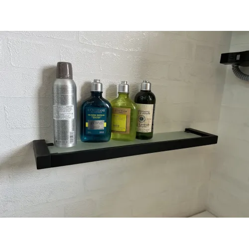 Timo. Полка в ванную стеклянная Selene 14072/03 Черный