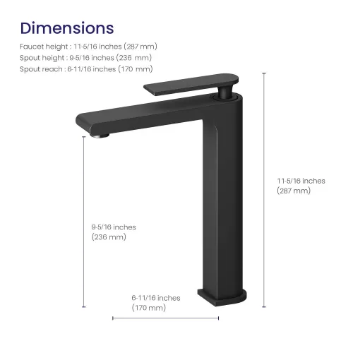 Timo. Смеситель для раковины-чаши Anni 2711/03F Черный
