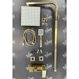 Timo. Душевая система Selene SX-2013/17 Золото матовое