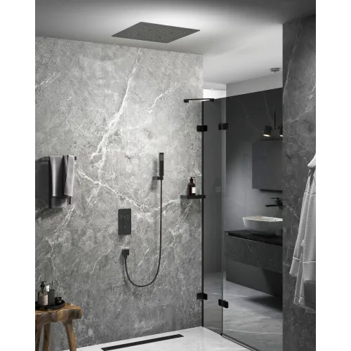 Timo. Душевая система встроенная с термостатом Petruma SX-5029/03SM Черный