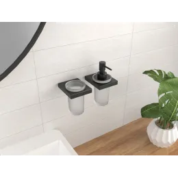 Timo. Стакан для зубных щеток Petruma 15233/03 Черный