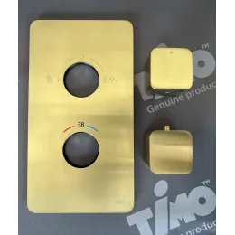 Timo. Душевая система встроенная с термостатом Petruma SX-5059/17SM Золото матовое