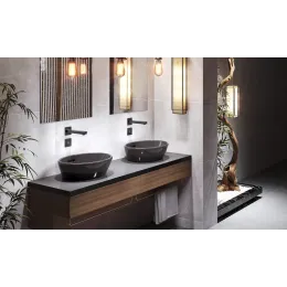 Timo. Смеситель для раковины встроенный, сенсорный Selene 2073/03SM Черный