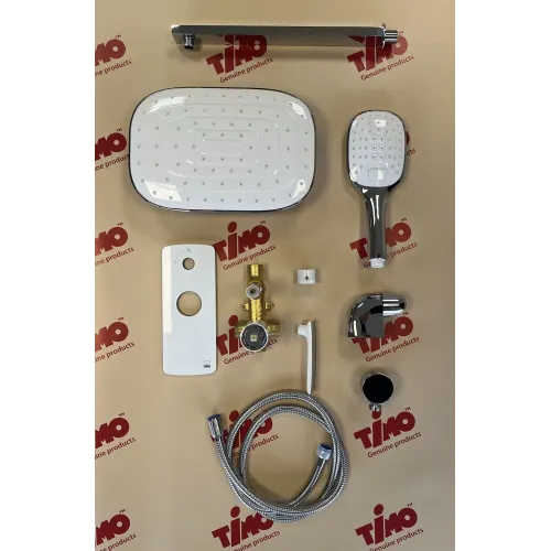 Timo. Душевая система встроенная Helmi SX-4069/00-16SM Хром-Белый
