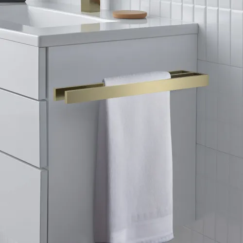 Timo. Полотенцедержатель двойной Petruma 15252/17 Золото матовое