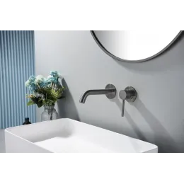 Timo. Смеситель для раковины встроенный Saona 2372/18SM Черное золото