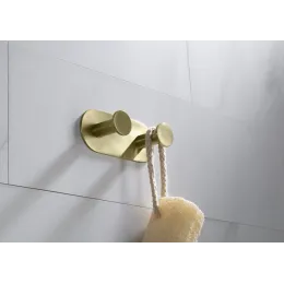 Timo. Вешалка-2 крючка Saona 13014/17 Золото матовое