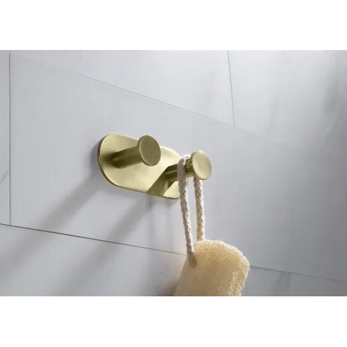 Timo. Вешалка-2 крючка Saona 13014/17 Золото матовое