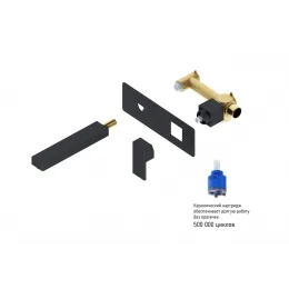 Timo. Смеситель для раковины встроенный Selene 2071/03SM Черный